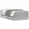 vidaXL Cadre de lit avec tiroirs sans matelas sonoma gris 100x200 cm