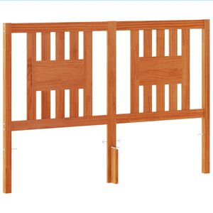 vidaXL T&ecirc;te de lit cire marron 140 cm bois massif de pin