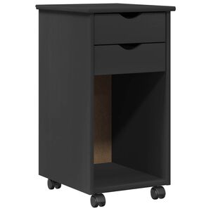 vidaXL Cabinet roulant Gris 34 x 39 x 65,5 cm Pin massif