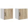 vidaXL Meuble mural PORTO 2 pcs Ch&ecirc;ne Sonoma 40 x 31 x 40 cm