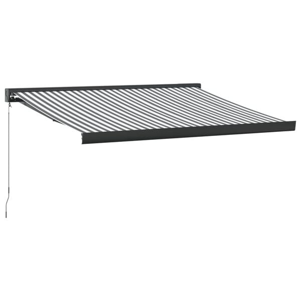 vidaXL Auvent r&eacute;tractable anthracite/blanc 3x2,5 m tissu et aluminium