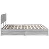 vidaXL Lit de Rangement Gris Sonoma 200 x 200 cm Bois d'ing&eacute;nierie