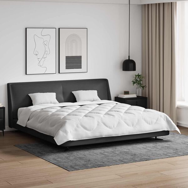 vidaXL Couette avec oreiller 3 pcs Blanc Microfibre