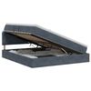 vidaXL Lit de rangement LED avec matelas Gris fonc&eacute; 160 x 200 cm
