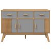 vidaXL Buffet OLDEN gris et marron 114x43x73,5 cm bois massif de pin