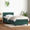 vidaXL Sommier &agrave; lattes de lit et matelas vert fonc&eacute; 80x210 cm velours