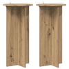 vidaXL Support de Plante 2 pcs Ch&ecirc;ne artisanal 40 x 40 x 80 cm
