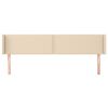 vidaXL T&ecirc;te de lit avec oreilles Cr&egrave;me 163x16x78/88 cm Tissu