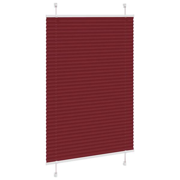 vidaXL Store pliss&eacute; rouge bordeaux 100x150 cm largeur du tissu 99,4 cm