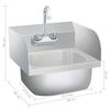 vidaXL Lavabo commercial de lavage des mains avec robinet Inox