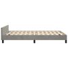 vidaXL Cadre de lit sans matelas gris clair 120x190 cm velours