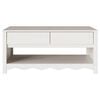 vidaXL Table basse Drammen Blanc 99 x 55 x 45 cm Bois massif en pin