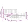 vidaXL Cadre de lit m&eacute;tal sans matelas avec pied de lit noir 120x190cm