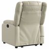 vidaXL Fauteuil inclinable de massage Cr&egrave;me Similicuir