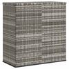 vidaXL Bo&icirc;te &agrave; coussins de jardin R&eacute;sine tress&eacute;e 100x49x103,5 cm Gris