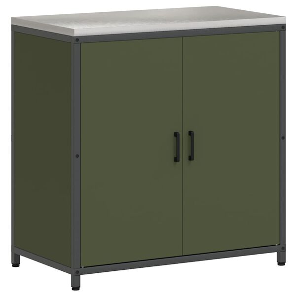vidaXL Rangement de cuisine Vert olive 60 x 50 x 92 cm Acier