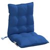 vidaXL Coussins de chaise &agrave; dossier bas lot de 2 bleu royal