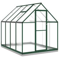 vidaXL Serre avec cadre de base vert 224x169x202 cm aluminium
