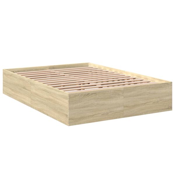 vidaXL Cadre de lit sans matelas ch&ecirc;ne sonoma 120x200 cm