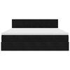 VidaXL Cadre de lit ottoman avec matelas noir 160x200 cm velours