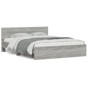 vidaXL Cadre de lit sans matelas sonoma gris 140x190 cm