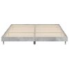 vidaXL Cadre de lit sans matelas gris b&eacute;ton 120x200 cm