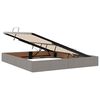 vidaXL Lit avec rangement et LED avec LED Taupe 160 x 200 cm Polyester