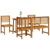 vidaXL Ensemble bistro de jardin 5 pcs Marron Bois d'Acacia Massif