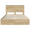 vidaXL Lit de Rangement Ch&ecirc;ne Sonoma 140 x 190 cm Bois d'ing&eacute;nierie