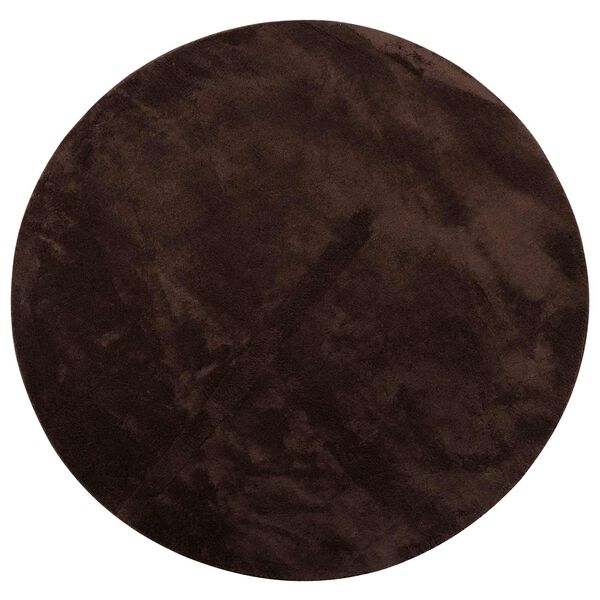 vidaXL Tapis de surface Rond HUARTE Marron &Oslash; 120 CM