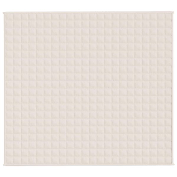 vidaXL Couverture lest&eacute;e Cr&egrave;me clair 200x225 cm 9 kg Tissu