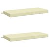 vidaXL Coussins de Banc SOEST 2 pc 100 % polyester Cr&egrave;me