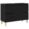 vidaXL Meuble de Lavabo de Salle de Bain Ch&ecirc;ne noir 80 x 33 x 60 cm