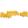 vidaXL Ensemble de canap&eacute;s 4 pcs avec coussins Jaune Velours