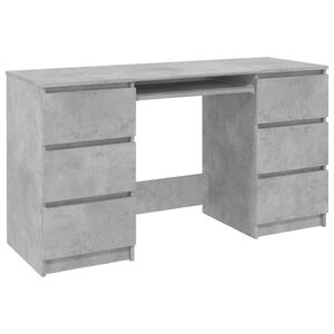 vidaXL Bureau Gris b&eacute;ton 140x50x77 cm Bois d'ing&eacute;nierie