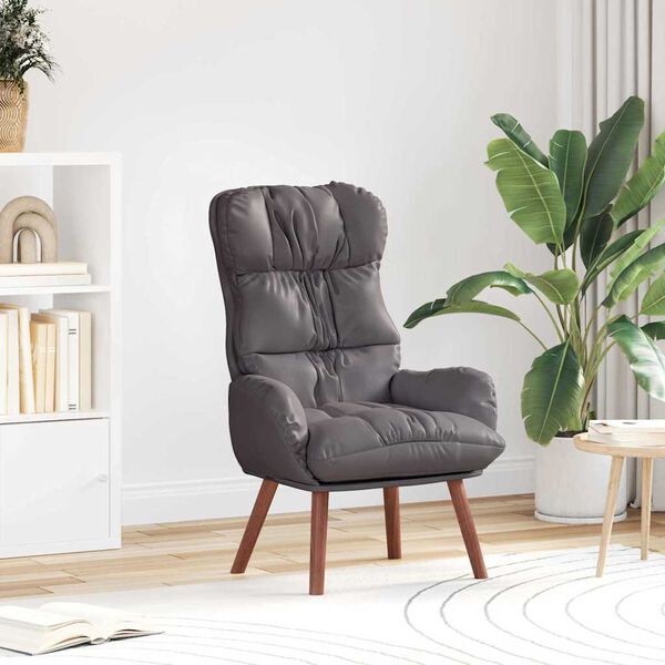vidaXL fauteuil Gris 69 x 74 x 93 cm Cuir artificiel
