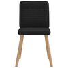 vidaXL Chaises &agrave; manger lot de 4 noir tissu
