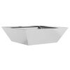 vidaXL Cache-pot de jardin Argent&eacute; 50 x 50 x 15 cm Acier galvanis&eacute;