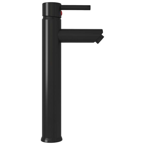 vidaXL Lavabo de bain avec robinet et drain &agrave; poussoir Verre tremp&eacute;