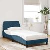 vidaXL Lit avec matelas Dover bleu 80x200 cm velours