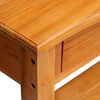 vidaXL Table console Naturel 115 x 32 x 76 cm Bois de Mahogany Massif