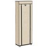 vidaXL Armoire &agrave; chaussures avec housse Cr&egrave;me 57x29x162 cm Tissu