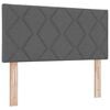 vidaXL Lit &agrave; ressorts avec matelas Gris fonc&eacute; 200 x 100 cm Polyester