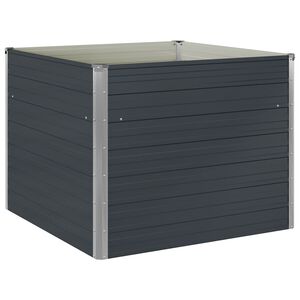 vidaXL Jardini&egrave;re sur&eacute;lev&eacute;e Anthracite 100x100x77 cm Acier galvanis&eacute;