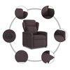 vidaXL Fauteuil inclinable &eacute;lectrique Marron fonc&eacute; Tissu