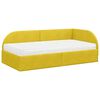vidaXL Cadre de lit d'angle avec matelas 2 pcs Jaune Velours