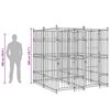 vidaXL Chenil d'ext&eacute;rieur pour chiens Acier 3,69 m&sup2;