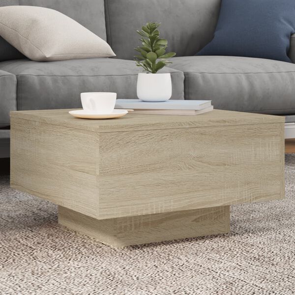 vidaXL Table basse chêne sonoma 55x55x31 cm bois d'ingénierie