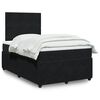 vidaXL Sommier &agrave; lattes de lit avec matelas noir 120x190 cm velours