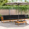 vidaXL Salon palette de jardin avec coussins 4pcs bois d'acacia massif